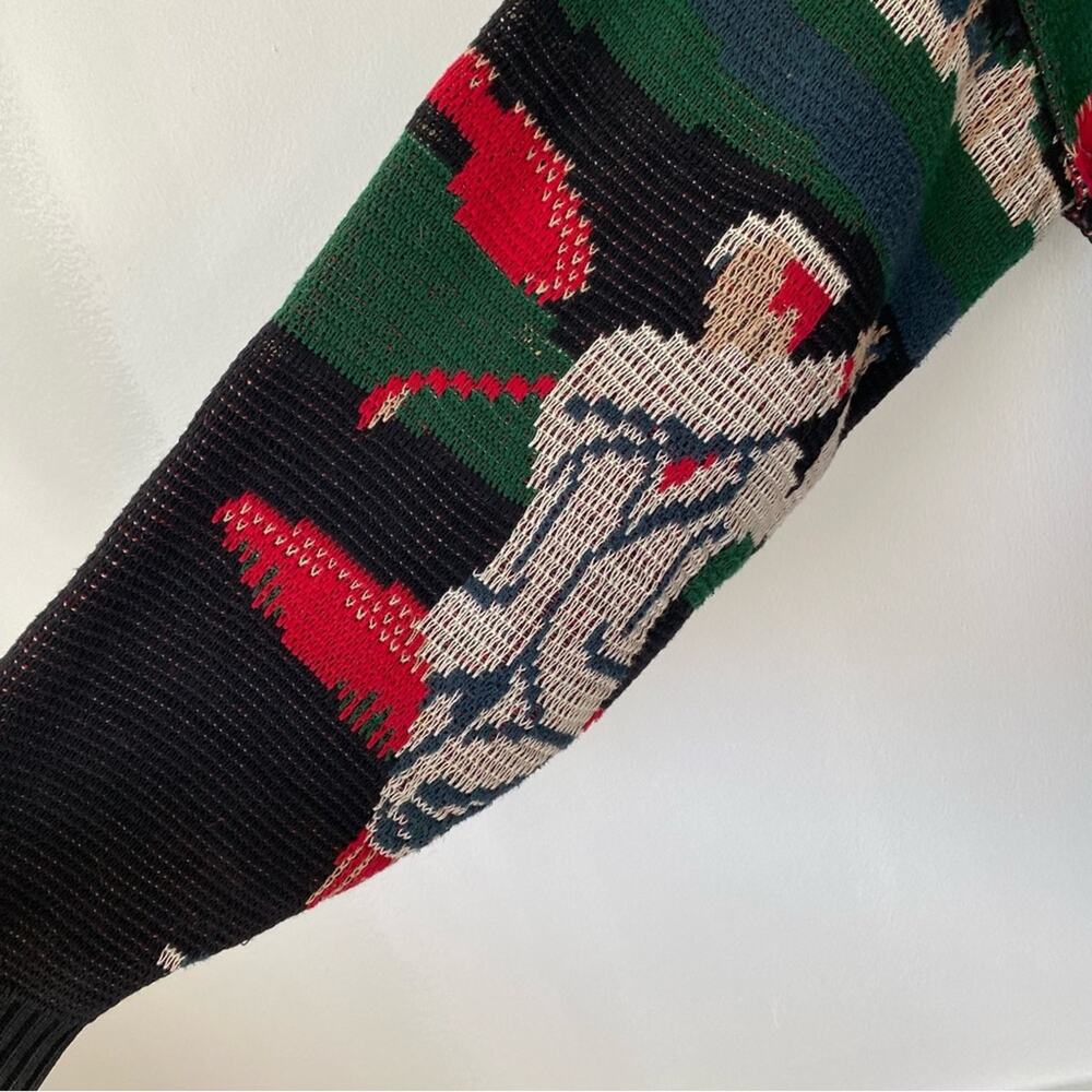 Vintage Mens Dominic & Maria Golf Theme V-Neck Cotton Sweater size large Green - Picture 4 of 6